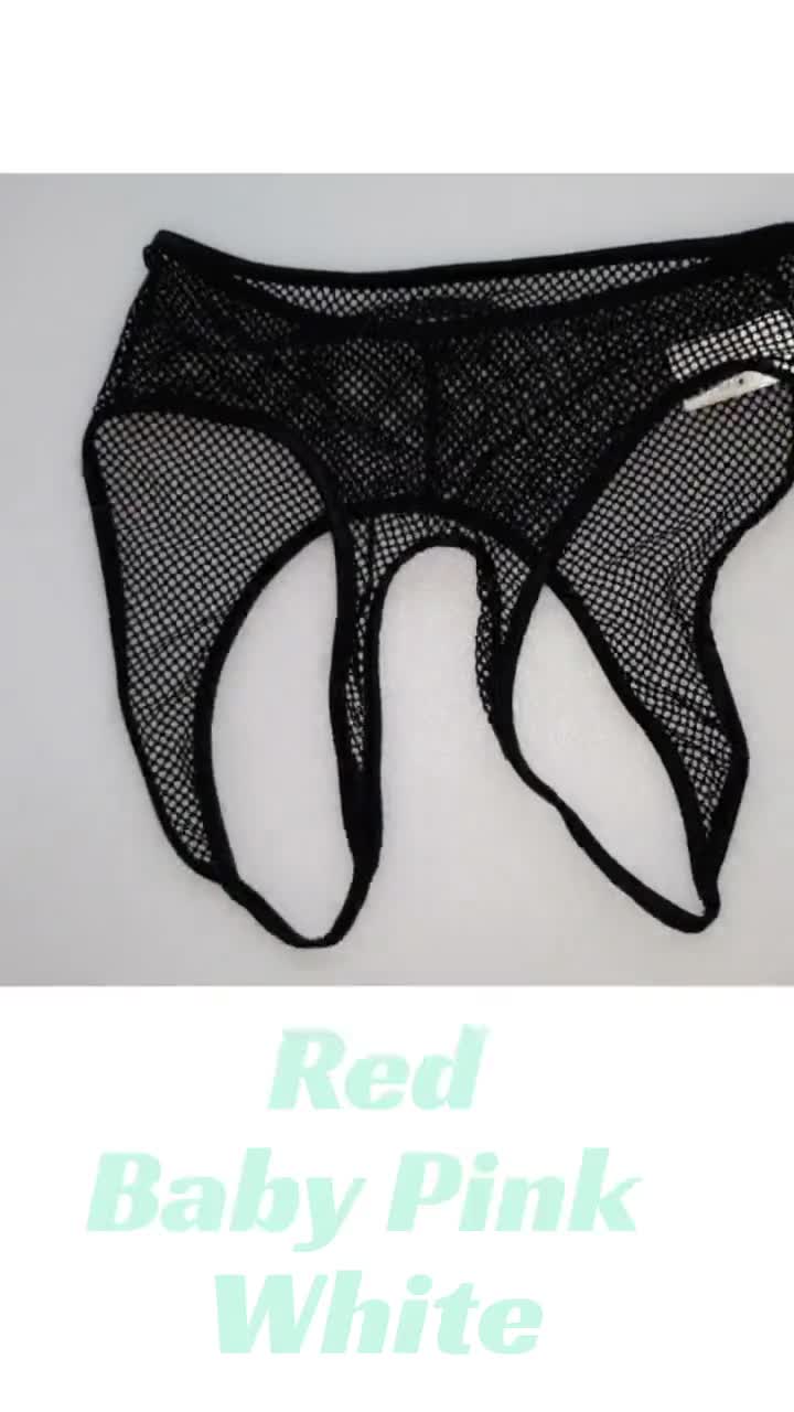Double Danger Fishnet Crotchless and Backless Panty -  Israel