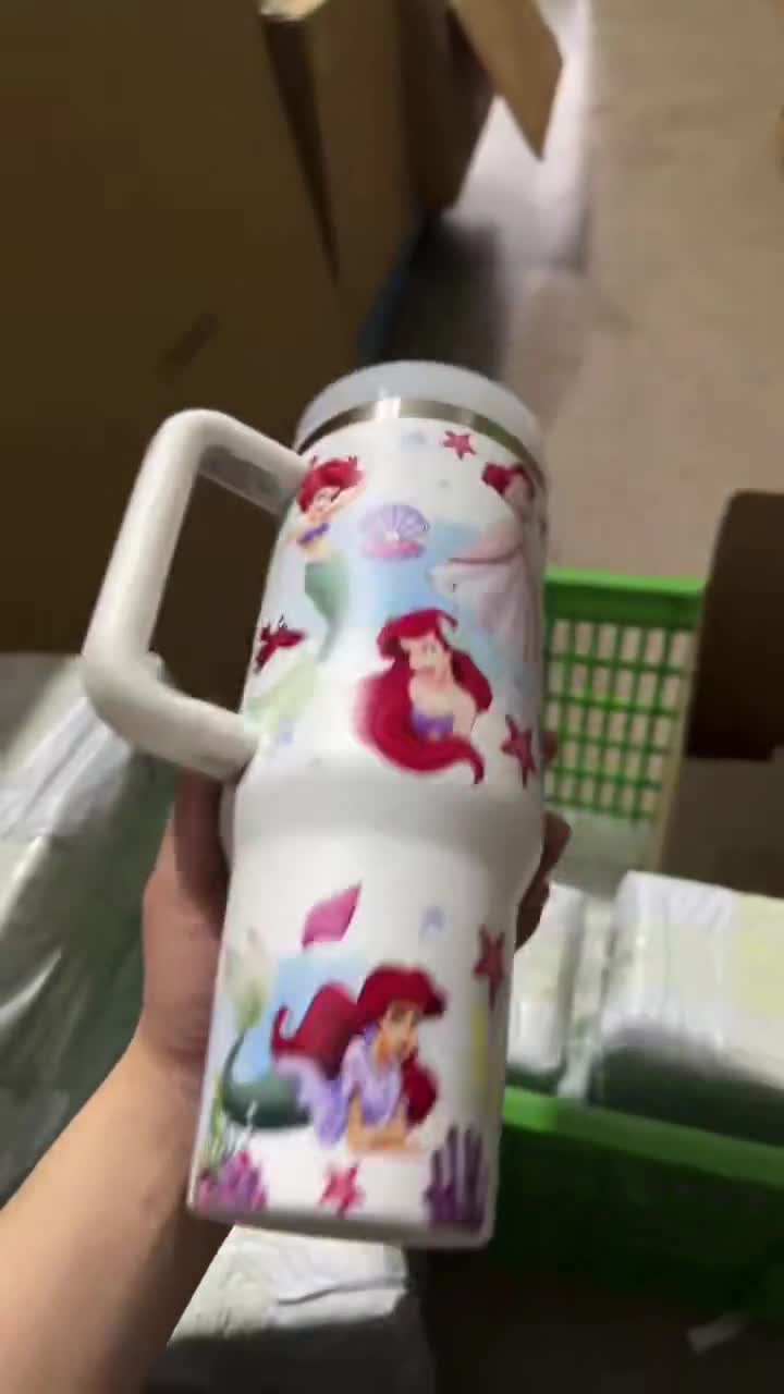 Lilla sjöjungfrun tumbler 40oz, Ariel sjöjungfrukopp video poster