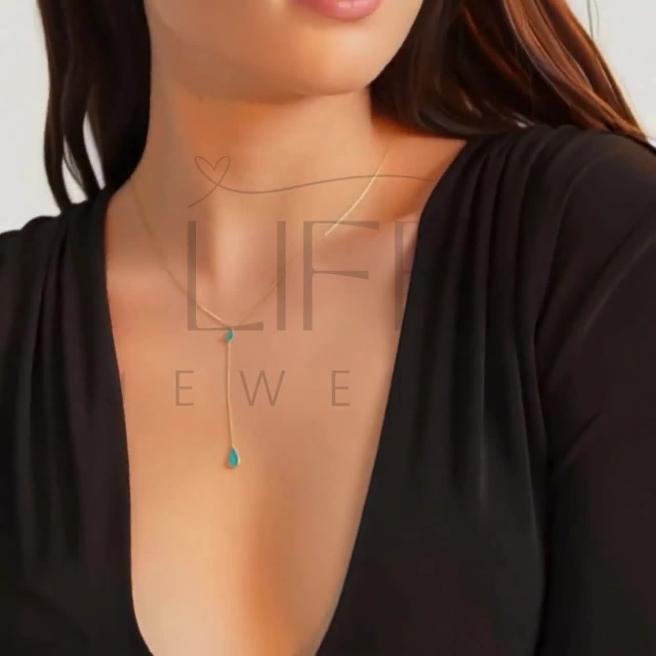 Collana Girocollo A Y Placcata Oro 14K - Lunga E Semplice Da Stratificare - Set Regalo Donna Ipoallergenico - 2