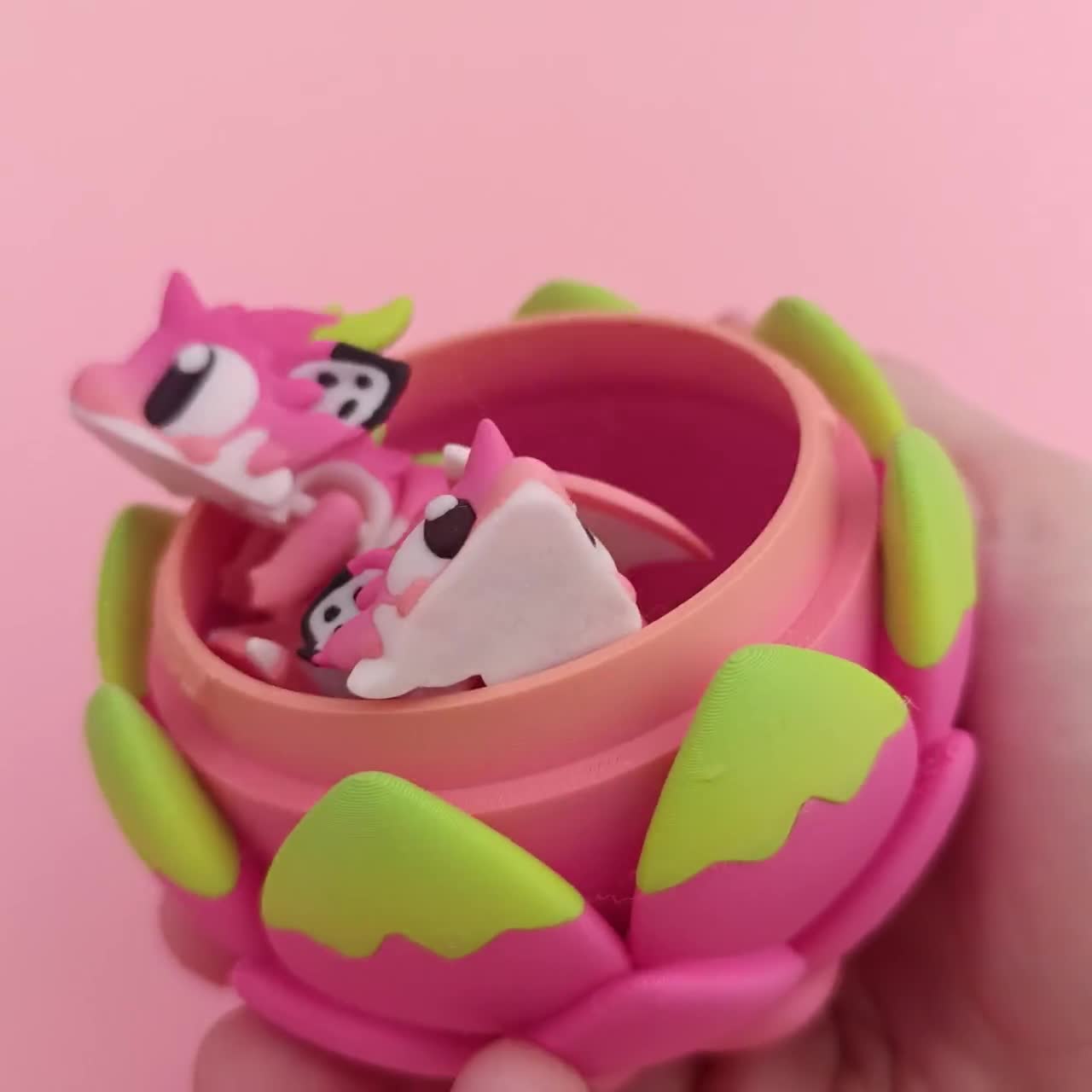 Dragon Fruit Dragon & Egg STL: Articulated Flexi Fidget Toy