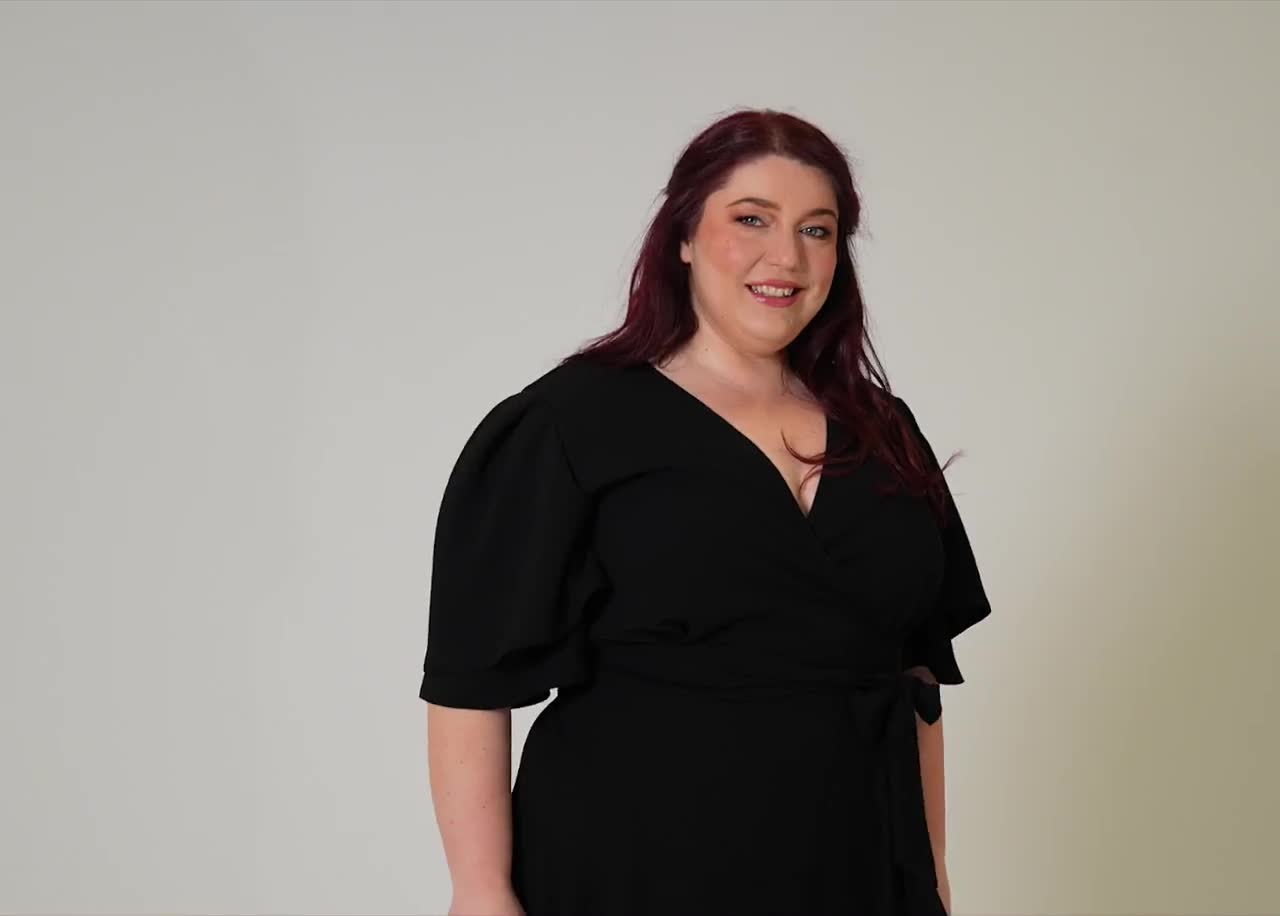 Plus Size Wedding Guest Dress ~ Black Cocktail Dress great Mother Of The  Bride Dress ~ 4 colors available