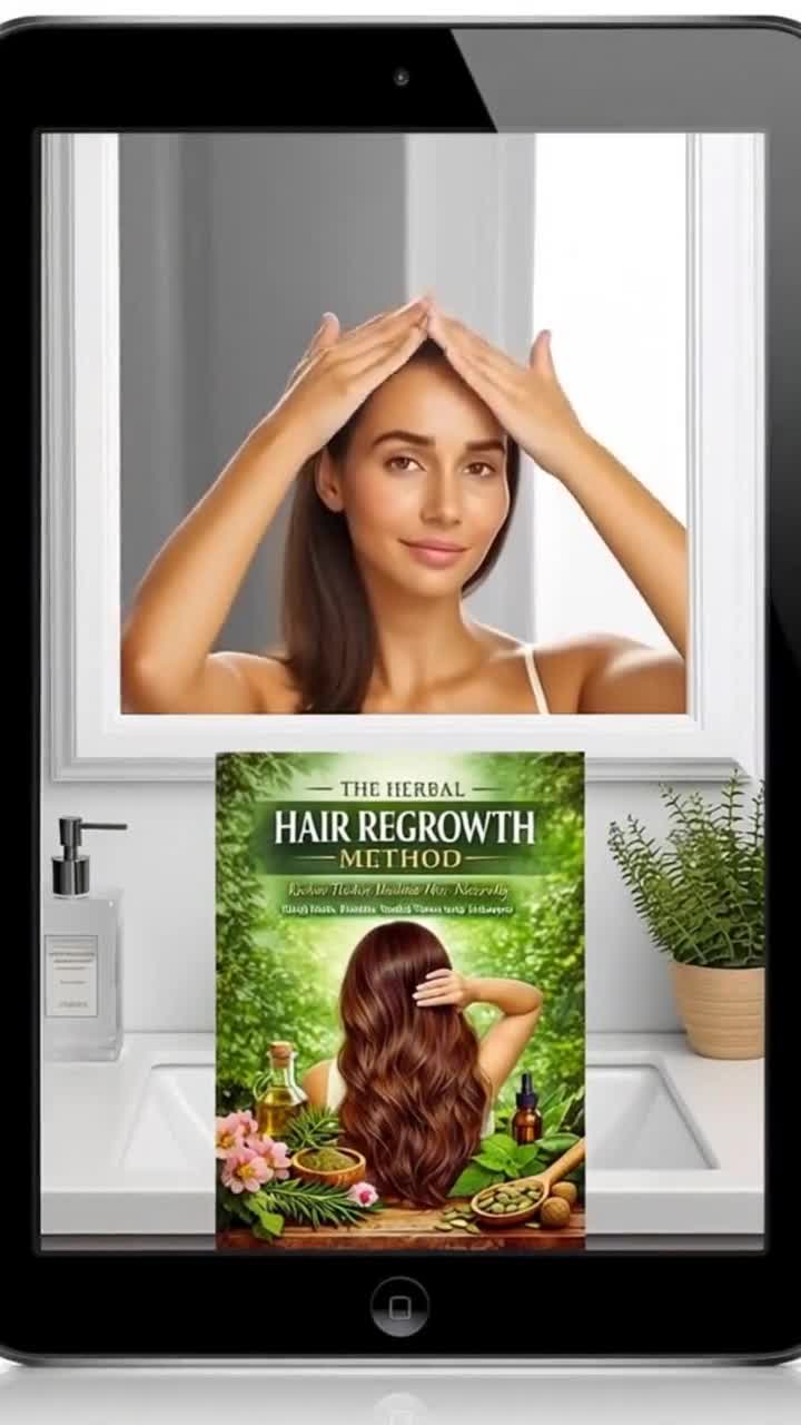 Regrow your Hair, Stop the Shedding, Age, Stress, Diet, GLP1 Injections, Herbal Hair Guide with DIY Remedies, 57 Pgs, 12 Pg Calendar. video poster