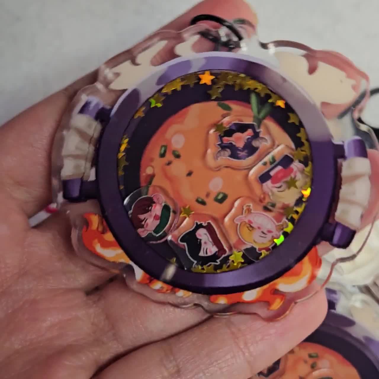 Dungeon Meshi acrylic shaker keychain double sided Delicious in Dungeon video poster