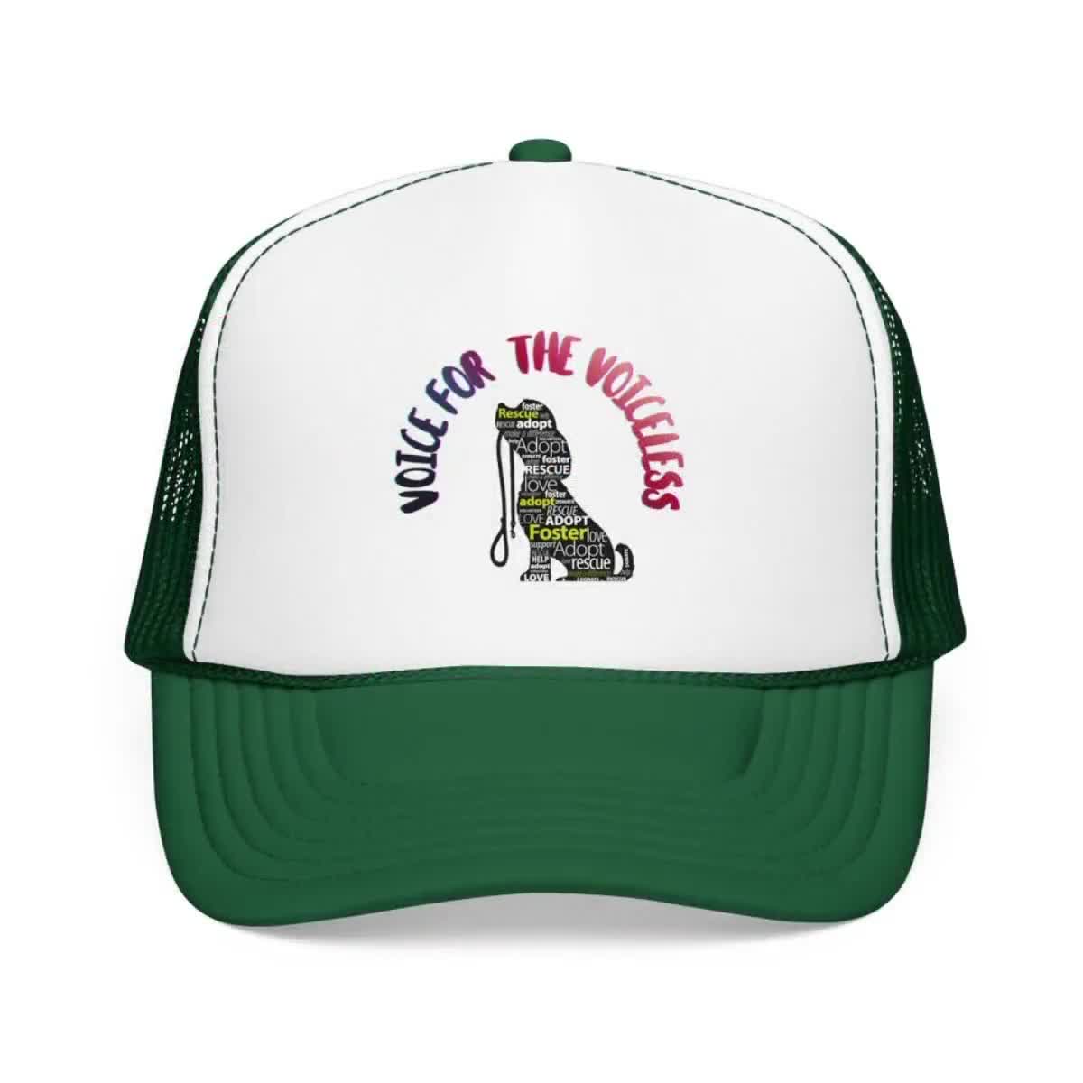 Voice for the Voiceless Foam Trucker Hat | Rescue Dog Paw Print Design video poster