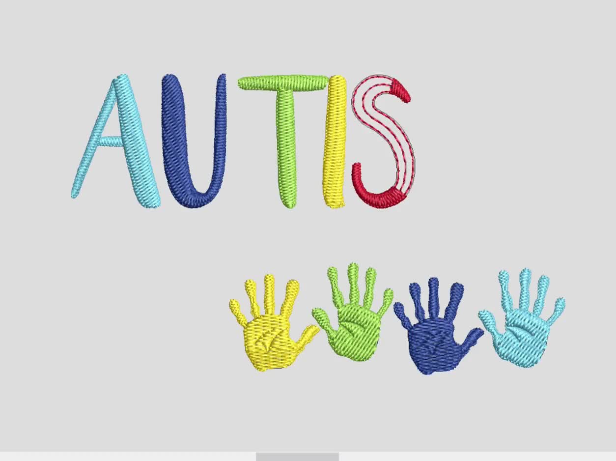 Autism Awareness Embroidery Design, Accept Understand Love, Rainbow Handprint Machine Embroidery File video poster