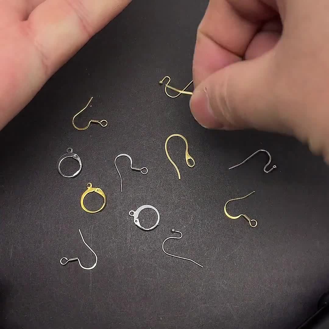100 X Earrings Hooks Hypoallergenic Earring Wire Bulk Wholesale Earring  Findings for Jewelry Making Silver Rose Gold Bronze Copper Gunmetal -   Sweden