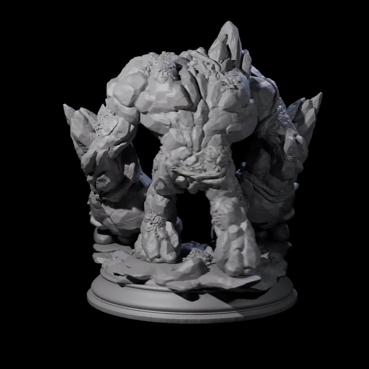 Hulking Earth Elemental Golem Miniatures for D&D, Dungeons and