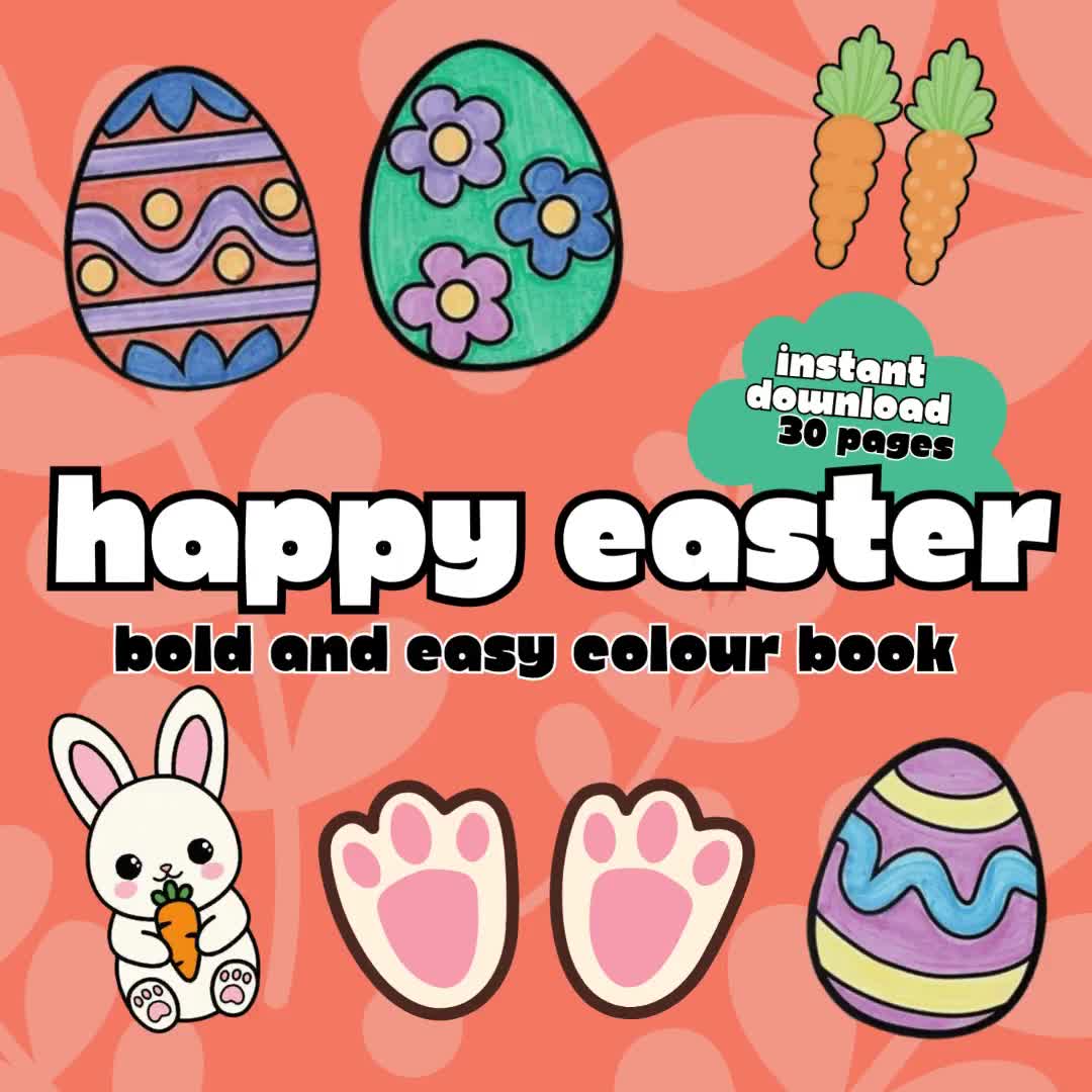 Easter Digital Coloring Book Adult Coloring Book Digital