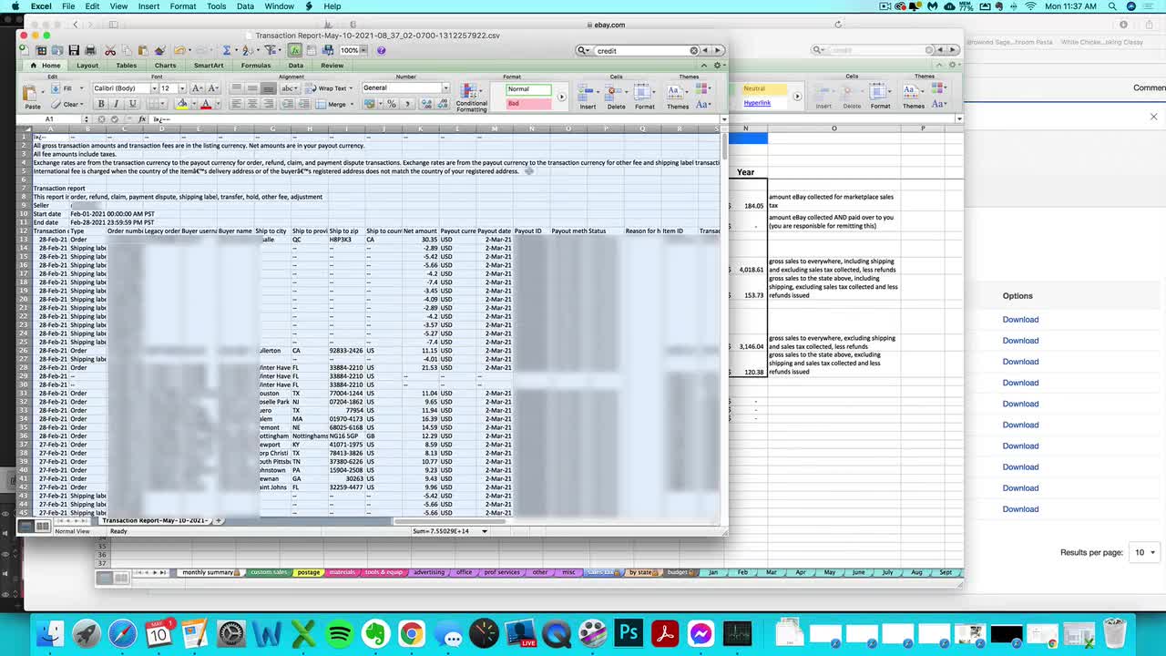 eBay Seller Spreadsheet bookkeeping template for eBay sellers eBay spreadsheet