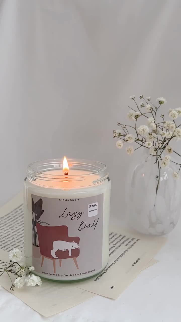 Campfire Bears Candle, Cute Candle, Sweet Marshmallow Scent 