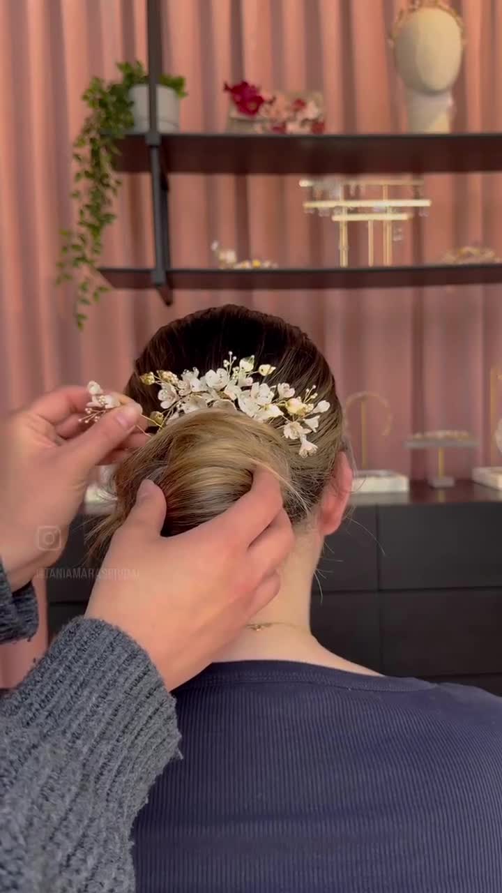 haru　bridal bloom ビスチェ　C70 Amazon.com : Wiwpar Flower Tassel Hair Bun Clip Flower