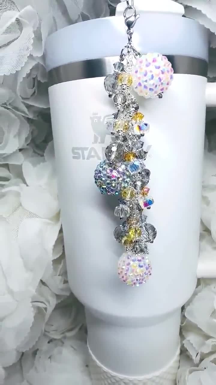 Tumblr Cup Straw Charm, Tumbler Accessories, Crystal Beaded Accessories, Keychain, Handbag, Backpack Accessory video poster