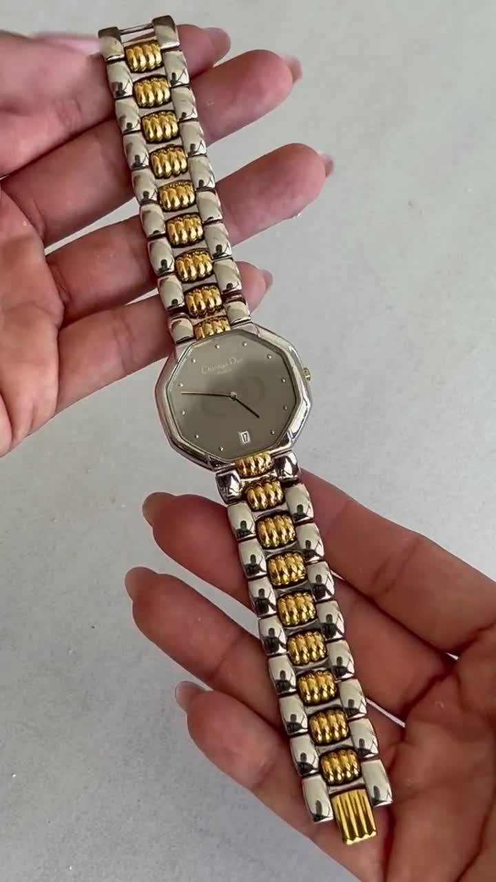 Vintage Christian Dior Octagonal Silver Watch - Etsy