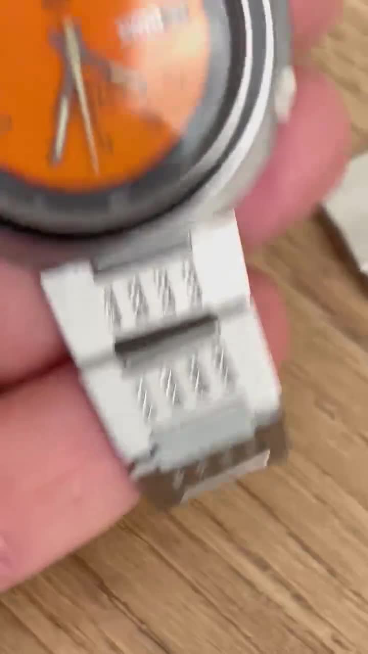 Vintage Seiko 5 Watch UFO Jumbo Orange Dial Ref 6119-6400 , 1974s