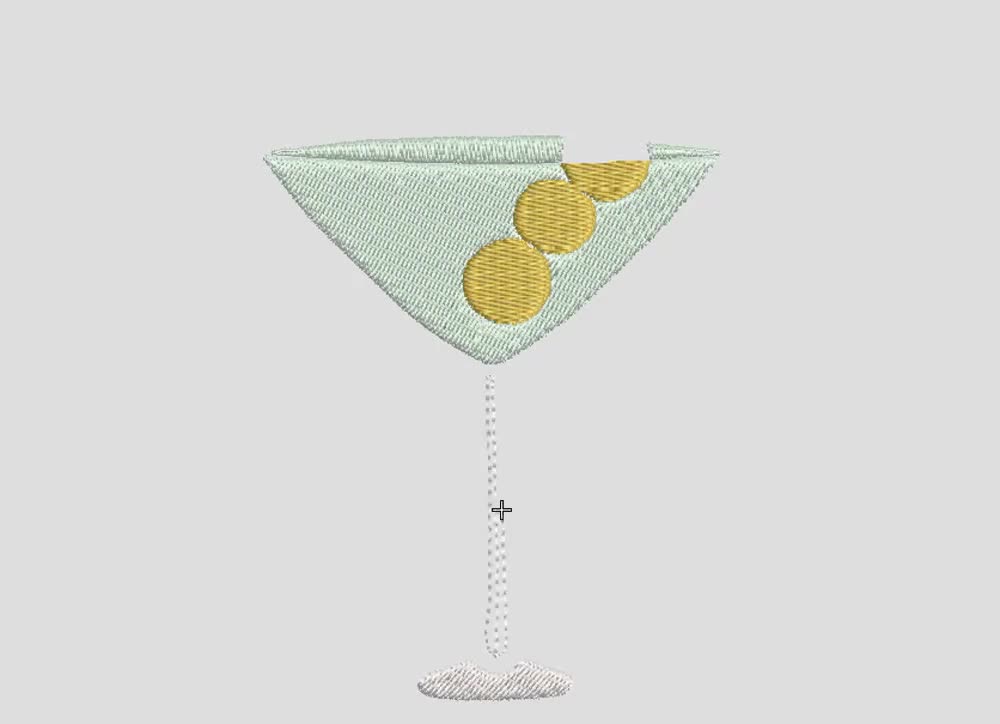 Let's Get Lit Two Martini Glasses Applique Machine Embroidery Design D –  Embroiderymonkey