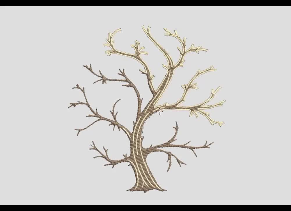 Round Tree of Life With Leaves Topi Embroidery Design Round Tree of Life With Leaves Topi Embroidery Design