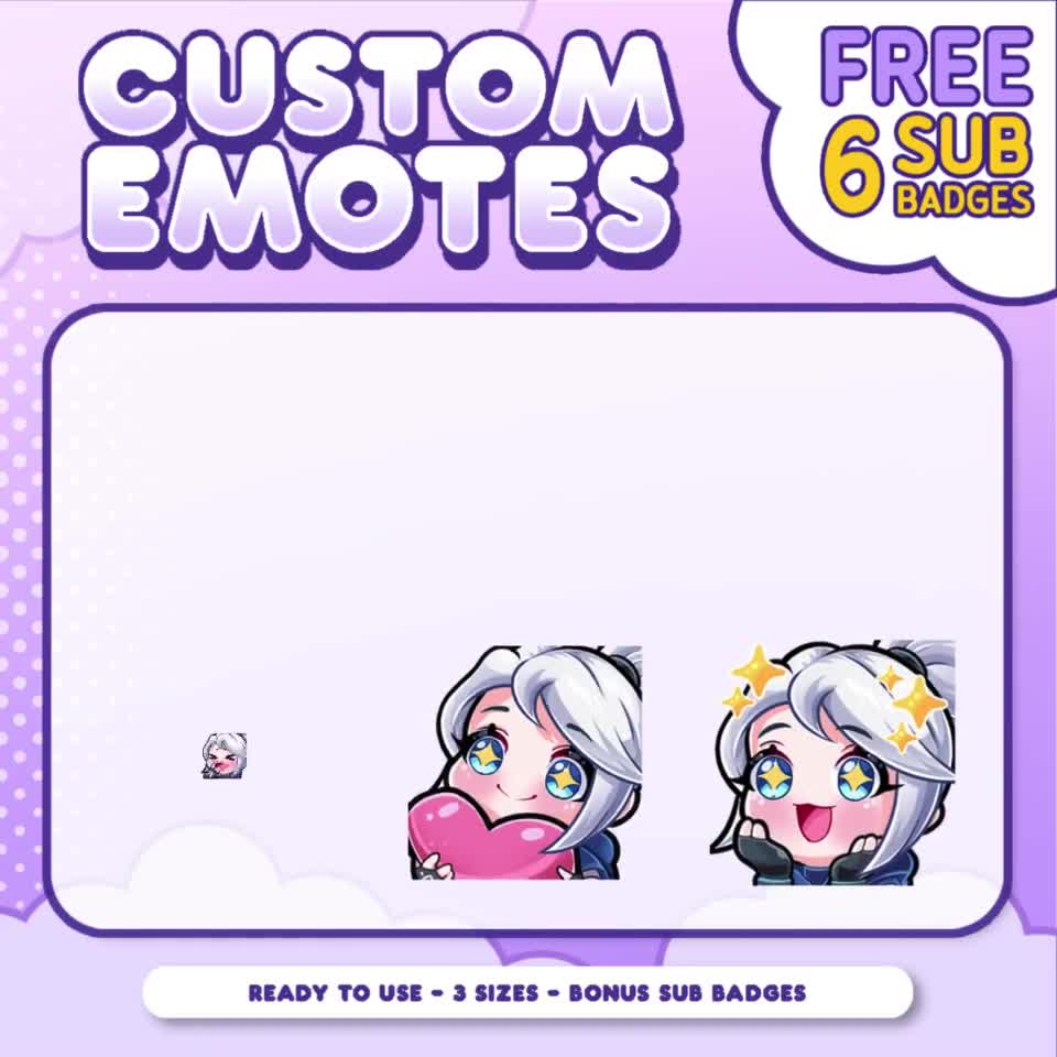 Custom Twitch Emotes | Animated Emotes | Twitch Emote for streamer | Cute  Chibi anime style | YCH | Animal Emotes | Sticker Emote