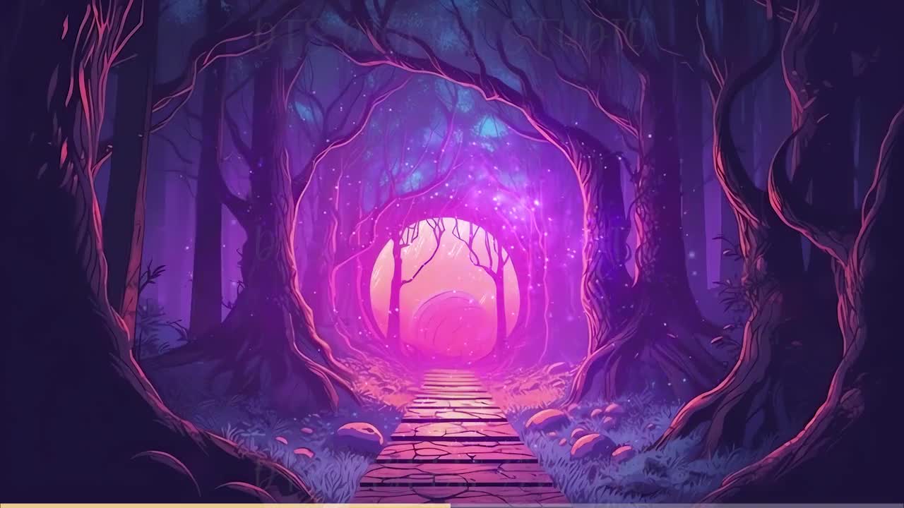 Vtuber Background, Animated Virtual Background, Stream Background, Vtuber  Room Background, Stream Overlay Animated, Enchanted Forest Purple -   Canada