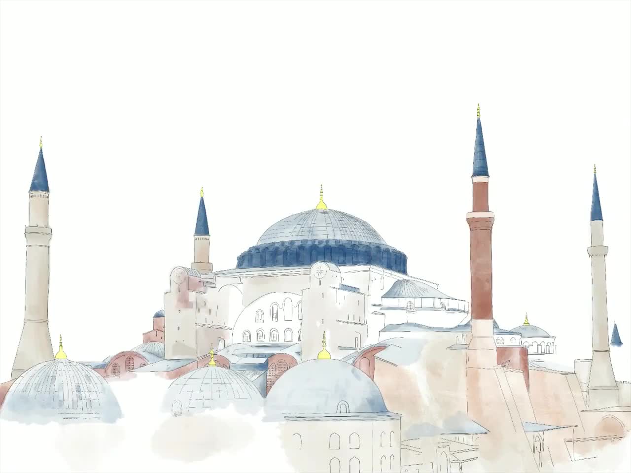 Lámina artística de Santa Sofía de Estambul – Dibujo arquitectónico (Descarga digital) video poster