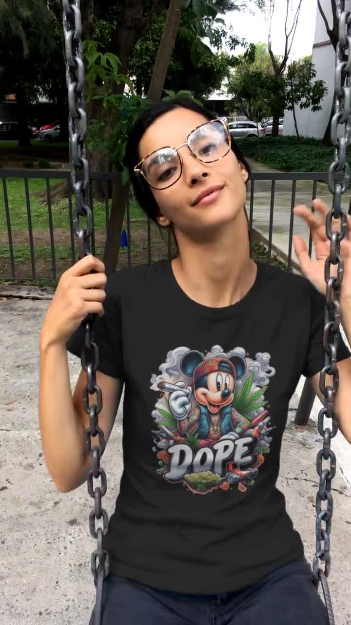 Disney Mickey Mouse DOPE Smoke Weed Woman Tshirt / Men Tshirt / Racerback Tanks / Sweatshirt / Hoodie video poster