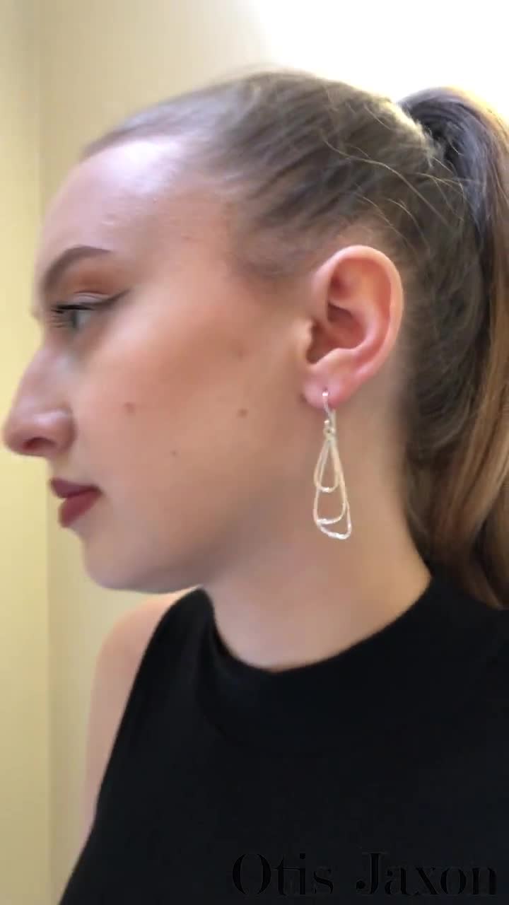 Interwoven Gold Sterling Silver Hoop Earrings | Otis Jaxon Jewellery