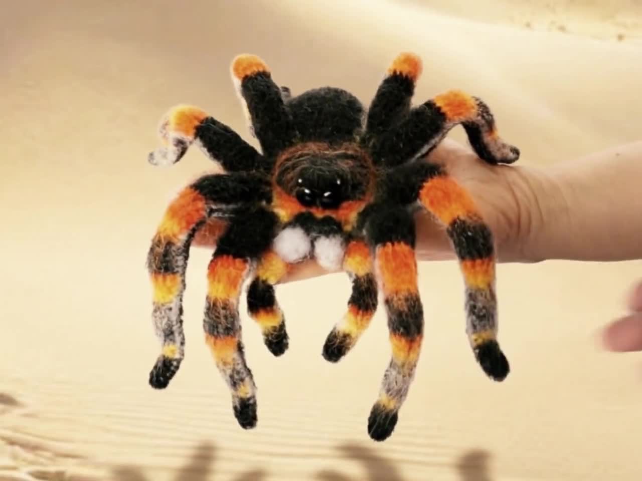 Crocheted Mexican Red-knee Tarantula. Stuffed Realistic Spider. - Etsy