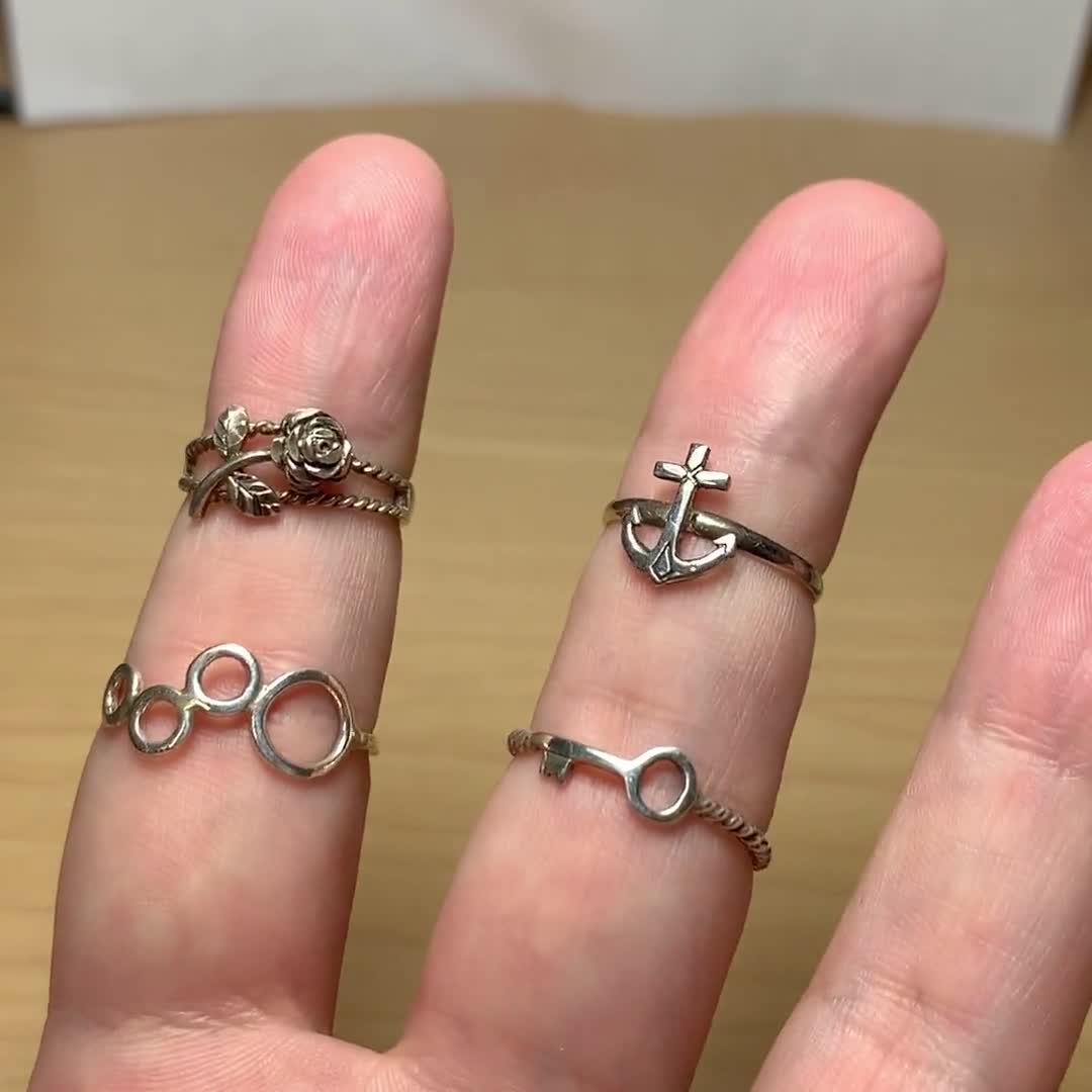 でおすすめアイテム。 Four SET JEWERLY Little Design Fun Simple Silver Sterling マジック：ザ・ギャザリング