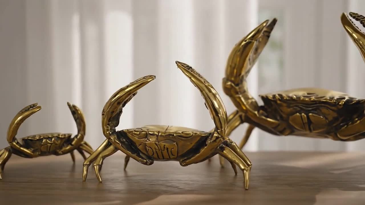 カニ　置物　アメリカ　ビンテージ カニ 置物 アメリカ ビンテージ ヴィンテージのカニの小物入れ、蝶番式