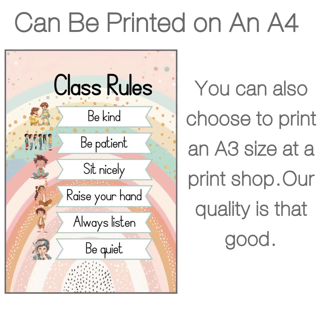 Back To School Classroom Decorations Harloon 43 Pcs Boho Class Rules ...
