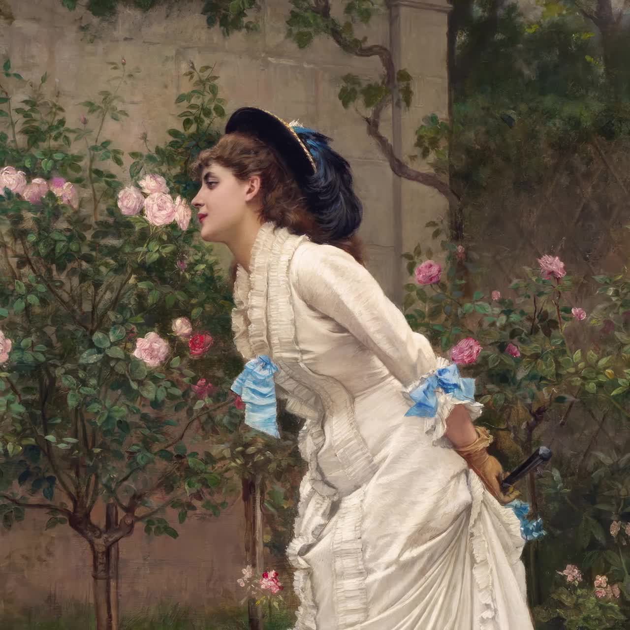 リチャード・トーランの絵画４点セット　ビクトリア時代の女性　新品・未使用送料無料 ビクトリア朝の女性とバラの絵画 デジタルダウンロード | アンティーク