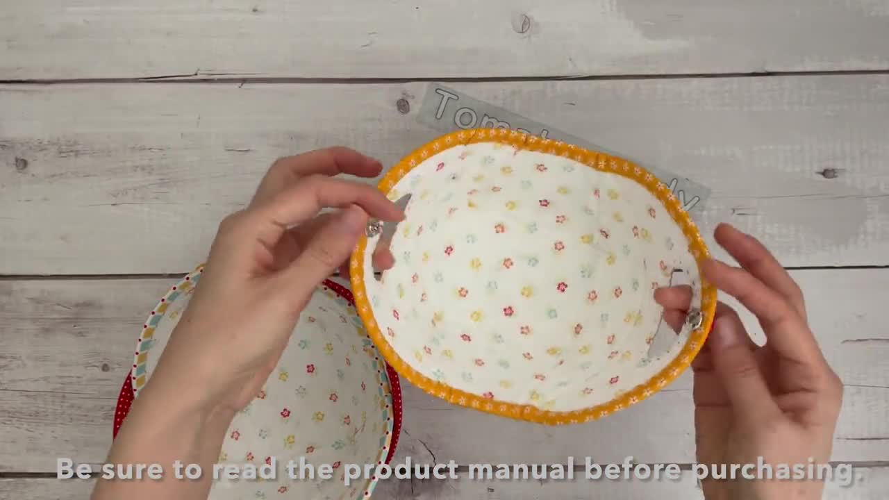 7 Set Bowl Cozy Pattern Template for Sewing 3 Piece Cookie Basket Bag  Template 5/10/15 Inch 4 Pcs Ink 