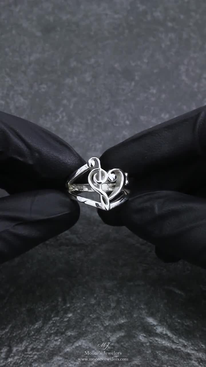 【HEYHORANG】★[925 Silver] Kitsch Blackheart Ring Black Heart Ring - Silver (925) – VIVID GLAM CO.