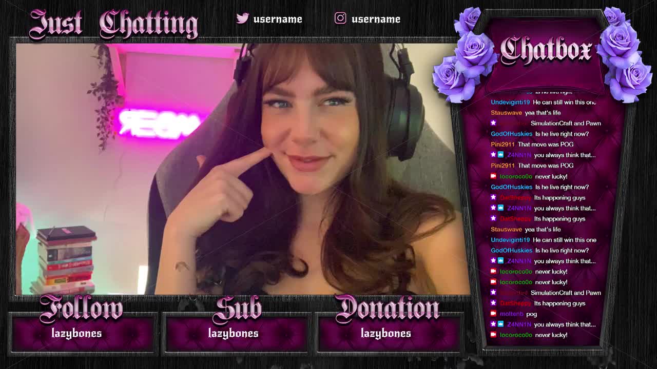 Animated Gothic Vampire Stream Overlay Just Chatting Overlay -  Canada