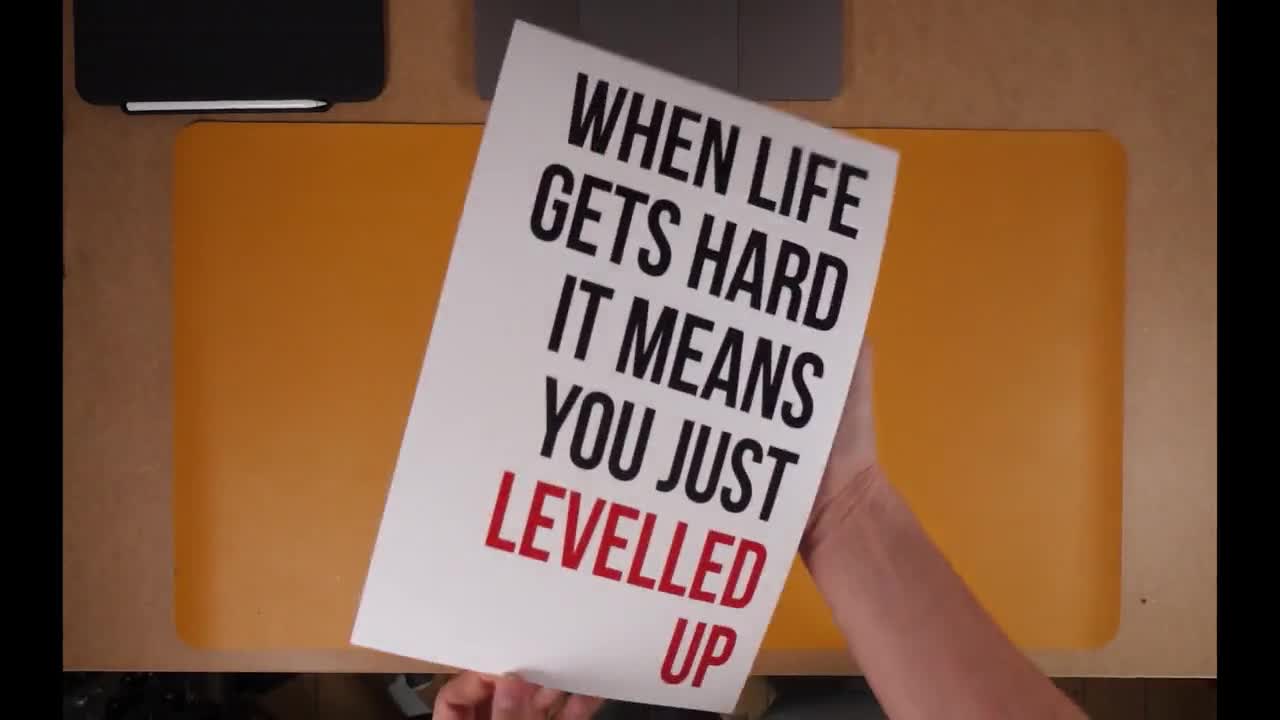 Video Game Poster When Life Gets Hard It Means You Have 