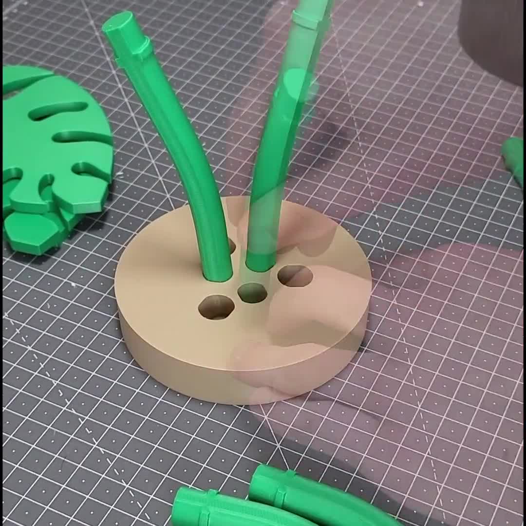 Monstera Lego - Artificial Plant for Modern Interior Decoration or  Children's Room Decoration - 3D Printed in France