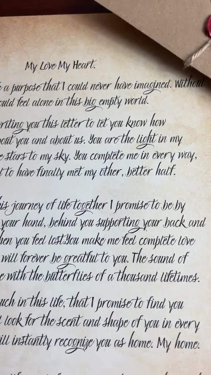 Handmade Letter | Love Letter | Anniversary Gift | Personalised