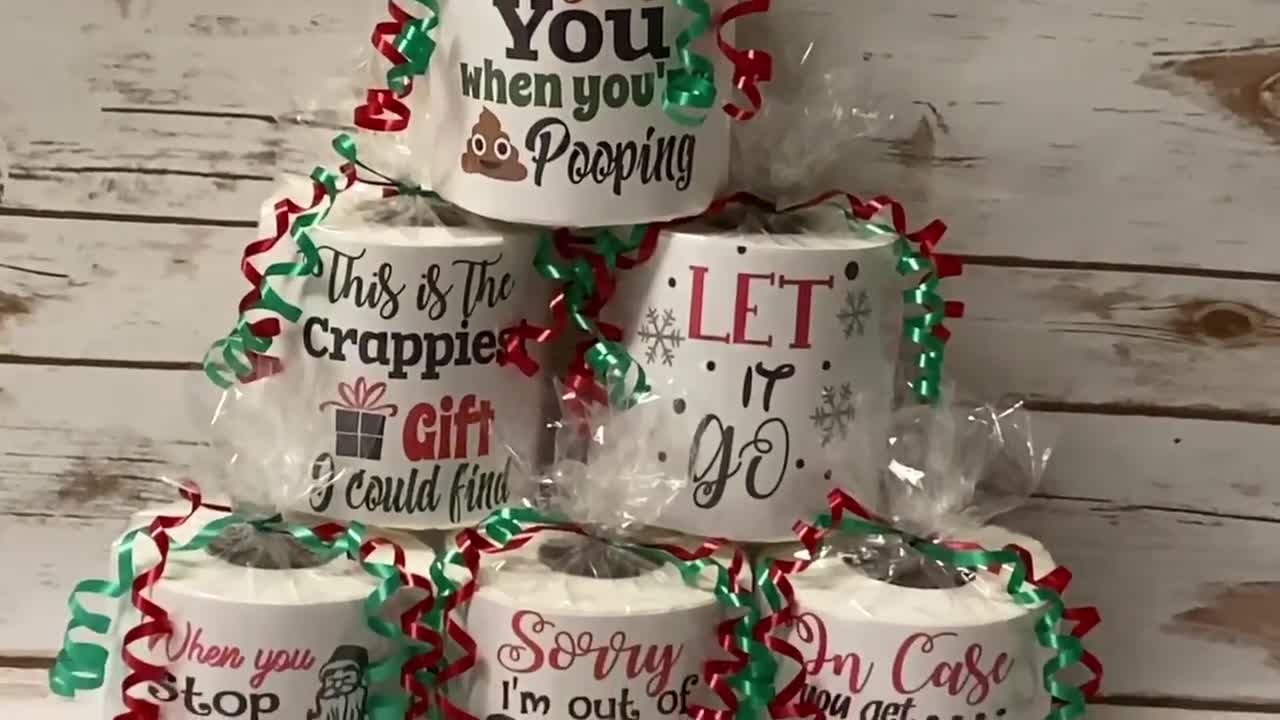 Hapros Divertido regalo de broma de Navidad rollo de papel higiénico en  caja de regalo – bromas en cada hoja. Gran relleno de calcetines, bromas  divertidas y decoración de papel de seda