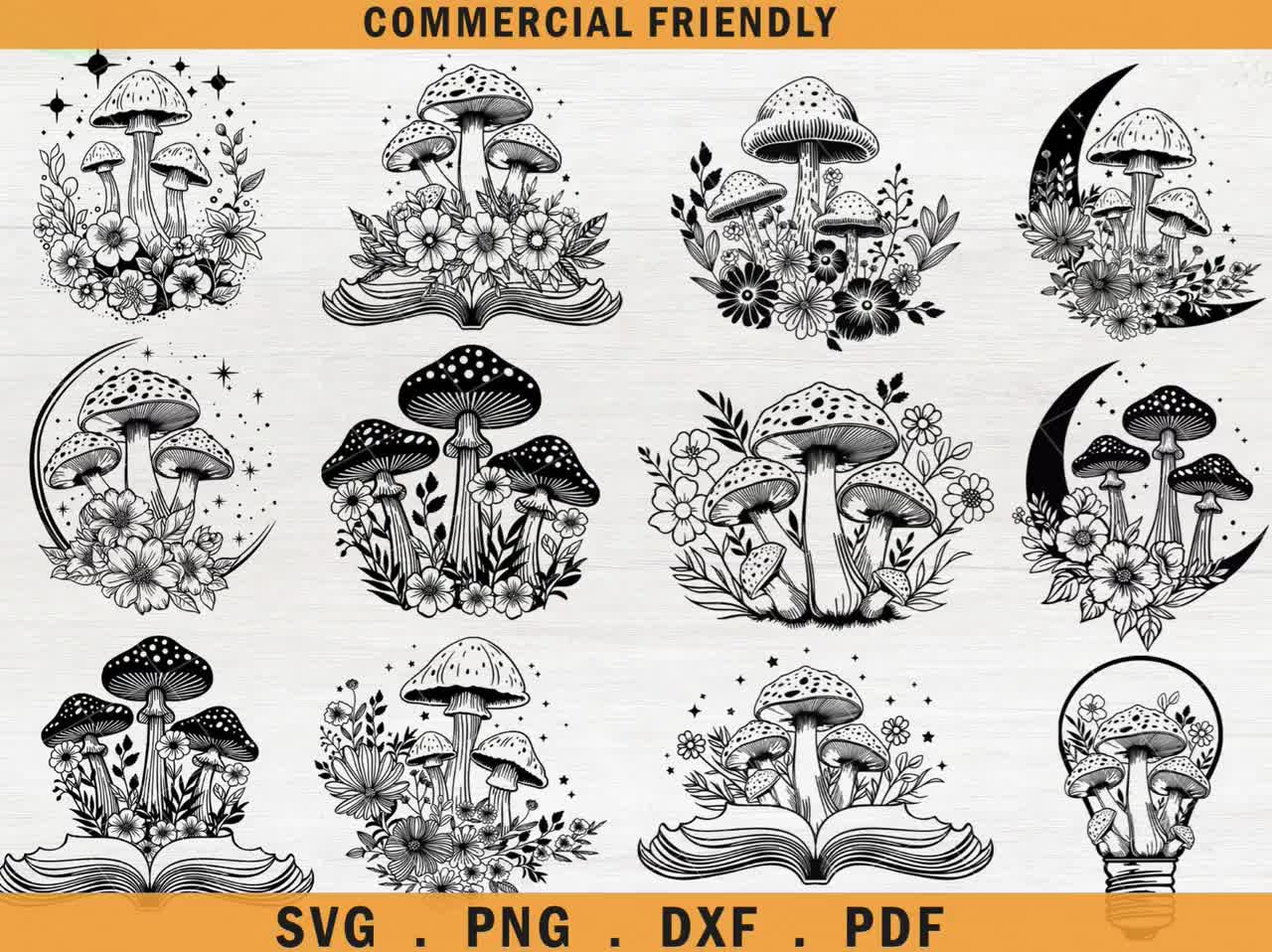 Mushroom Svg,Mystical Mushroom svg,open book floral svg,Magic mushroom  svg,Boho Mushroom svg,mushroom shirt,flower book, floral mushroom svg, image size:1280x958