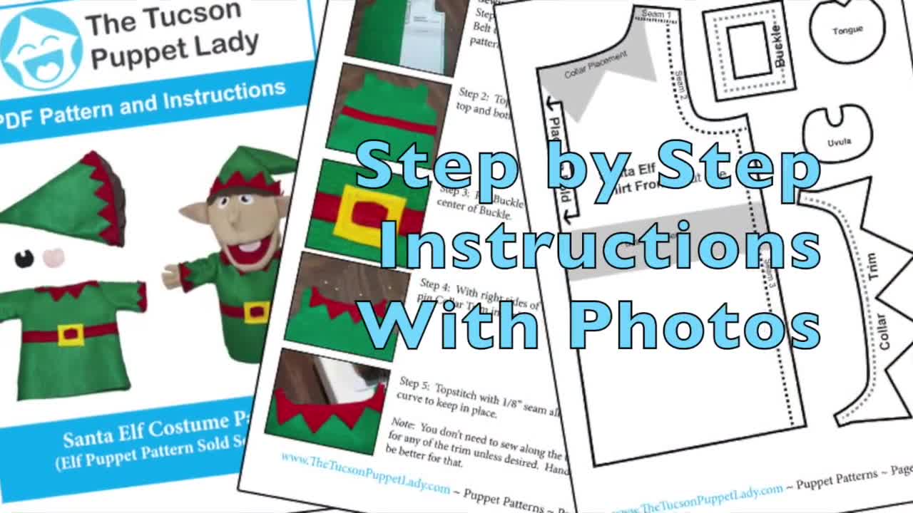 Santa Elf Costume Pattern for Elf Puppet