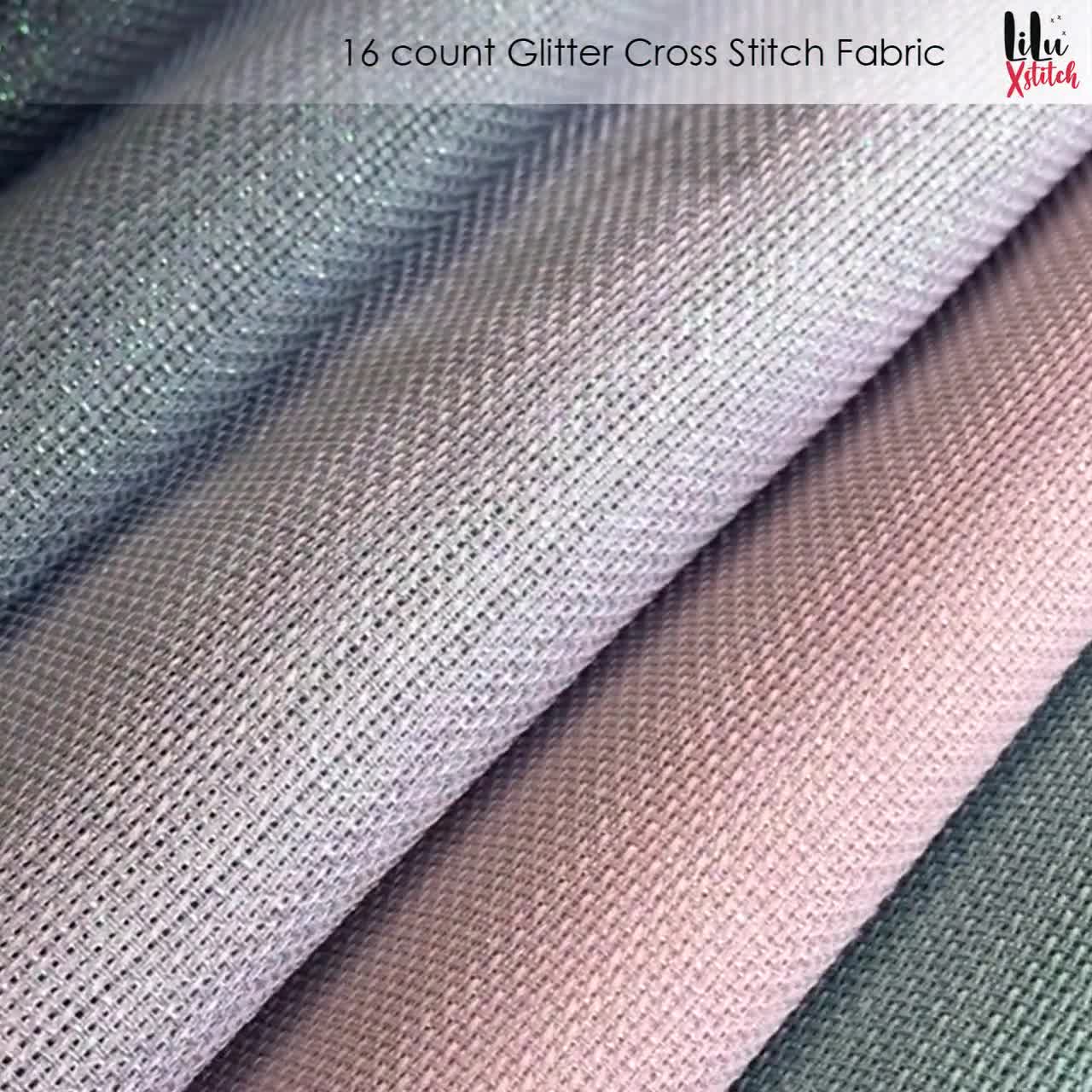 16ct Cross Stitch Fabric, Embroidery Cloth With Linen Look Uniform Holes,  16 Count Even Weave Polyester Cotton Aida, FREE Worldwide Delivery 