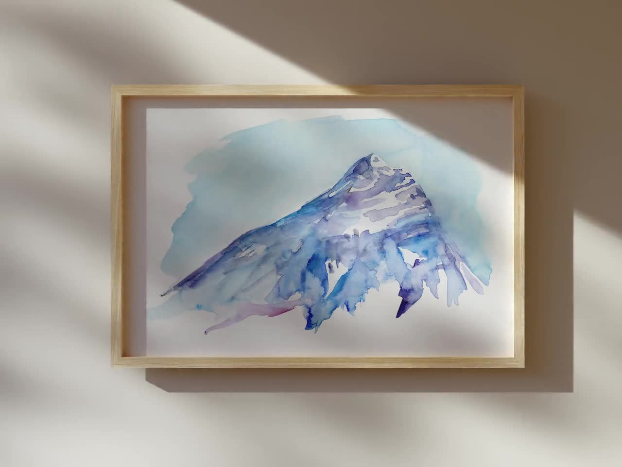 エベレストの水彩画アートプリント、ヒマラヤの風景画 - Etsy 日本