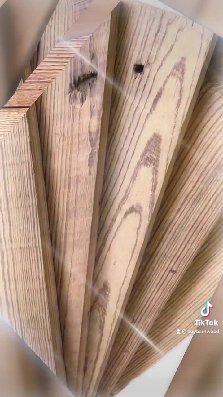 Paneles de pared de madera de granero recuperada, fácil de instalar,  revestimiento de pared de madera rústica para paredes características (20  pies