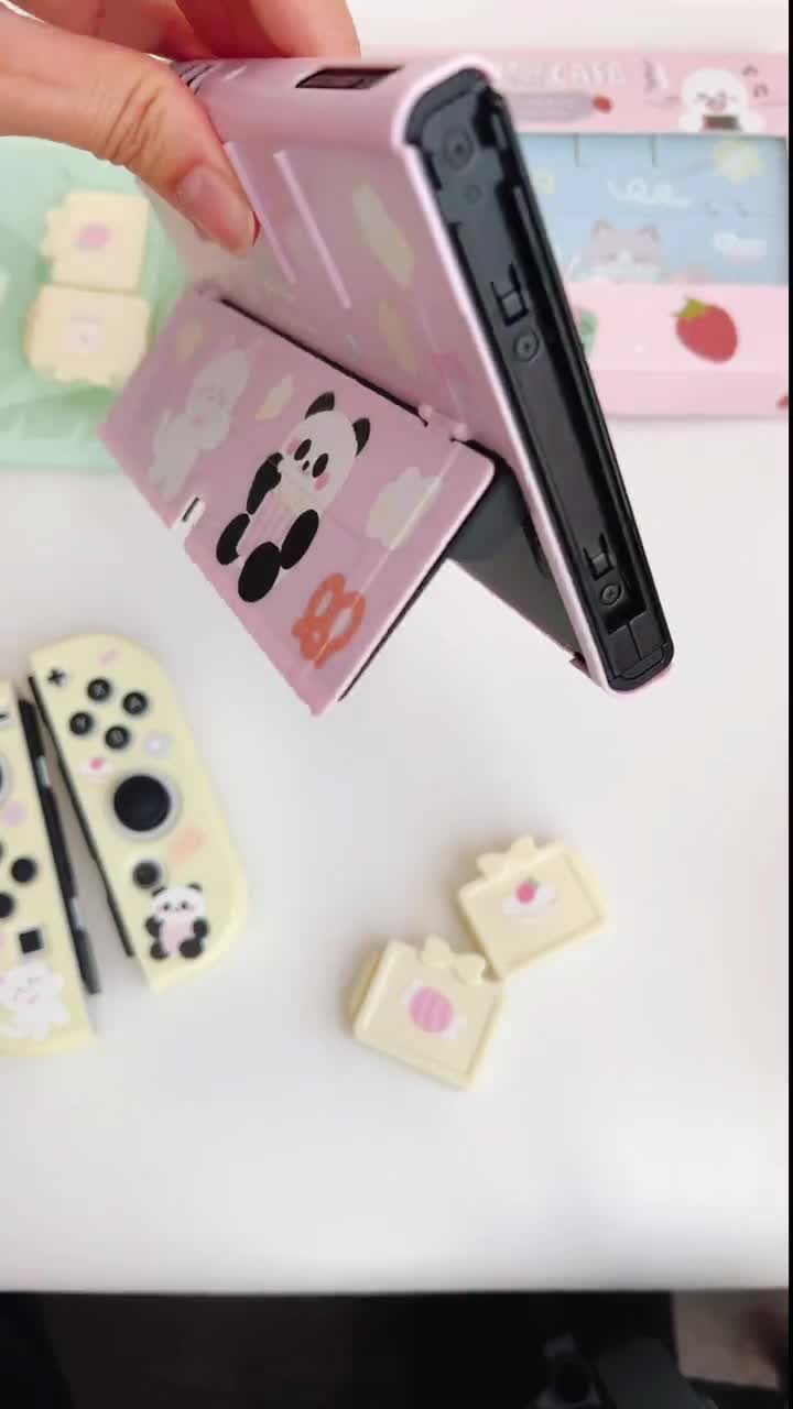 Starry Forest Cat Panda Cute Nintendo Switch Oled Case With Game