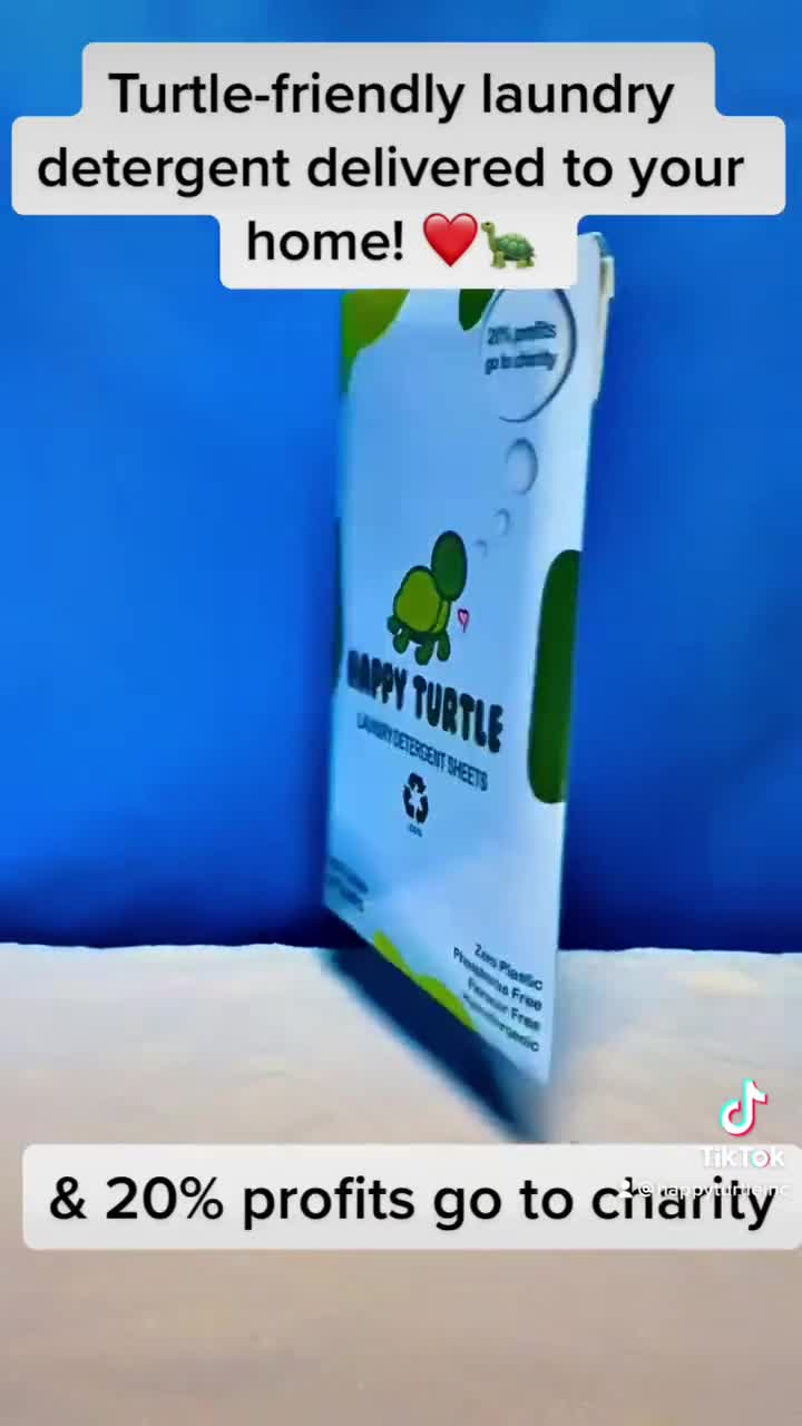 Happy Turtle Laundry Detergent Sheets - Fresh Linen - Zero Plastic