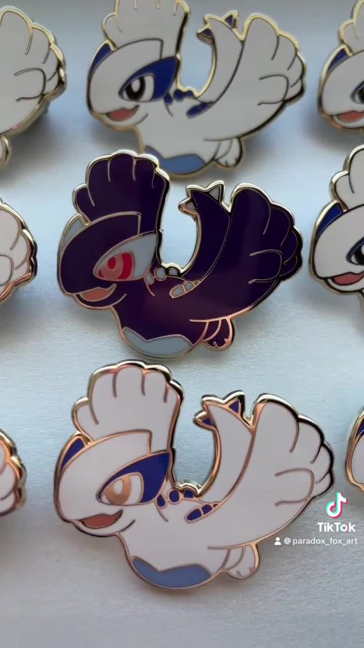 Pokemon Johto Legends: Lugia Ho-oh Hard Enamel Pin Gold & Silver