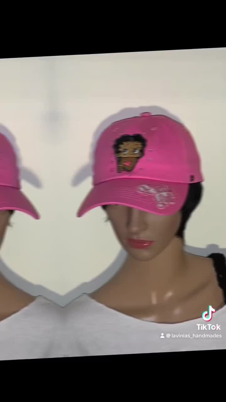 BETTY BOOP 90's キャップ 紫 ピンク Betty Boop Cap-pretty Girl -rhinestones - Etsy