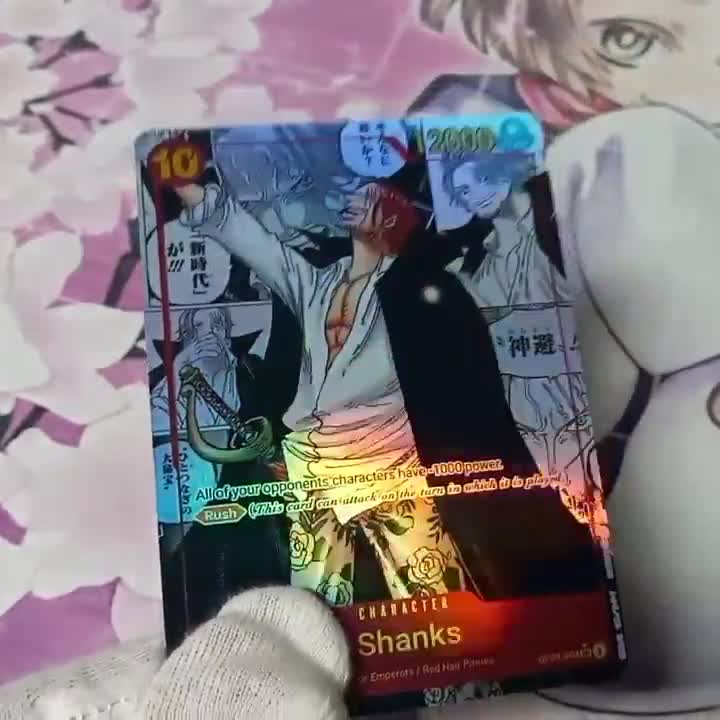 Manga Rare Shanks OP09-004 Proxy Juego de cartas de One Piece video poster