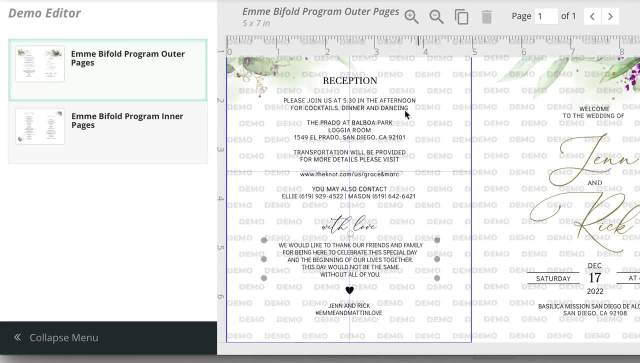 EMME - Catholic Ceremony Program Template, Foldable Wedding Program,  Editable Church Program, Printable Wedding Program Template Download