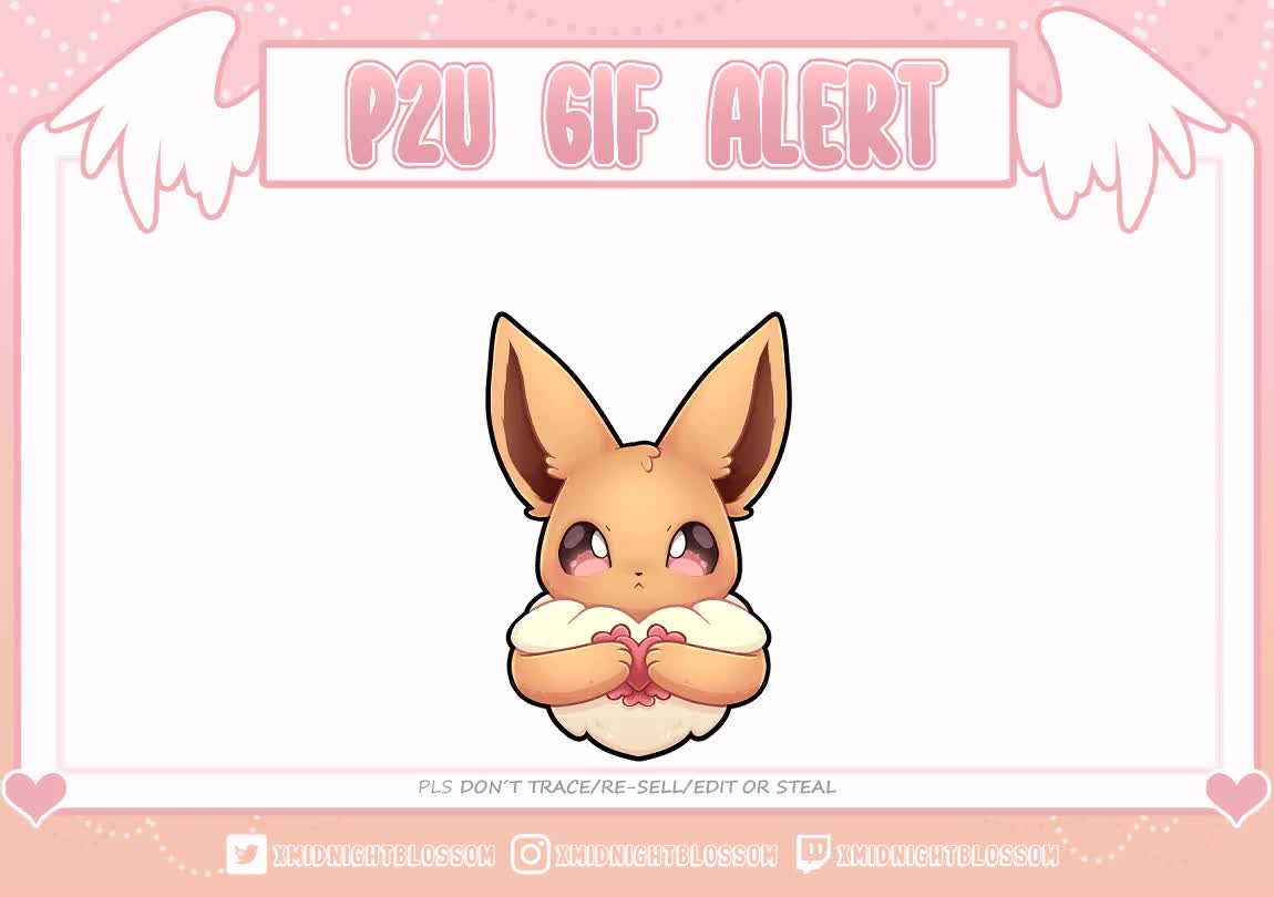 Cute Eevee Eevee Gif Alert for Twitch/Discord/youtube, Alert for Streamer  Graphic for Streamer