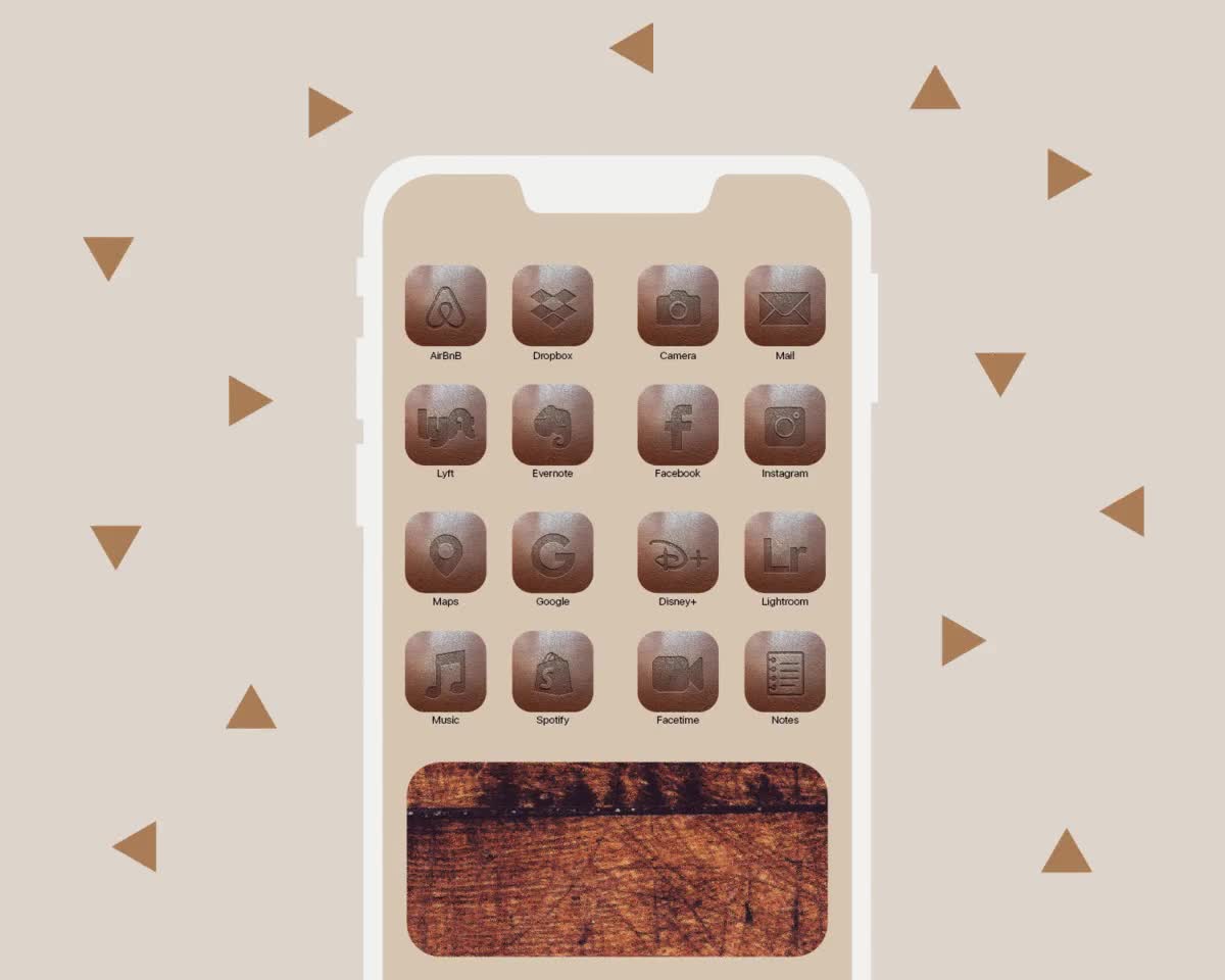 Louis Vuitton (Brown) - Luxury iOS 14 Icons - 250+ Included